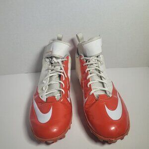 Nike Lunarlon Superbad Pro Football Cleats, , Mens Size 14 Orange/White